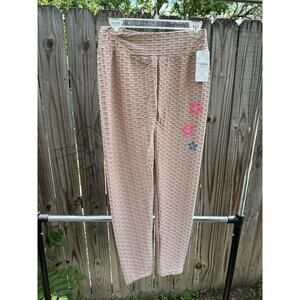 Peach Textured Scrunch Back Leggings with Star Detail – L/XL – Yuna Fashion